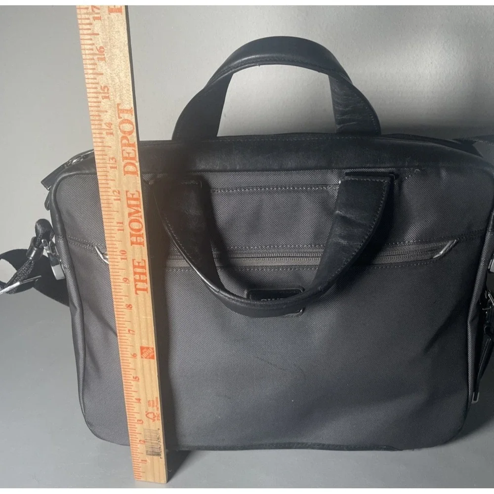 TUMI Alpha 3 Compact Briefcase Laptop Messenger Bag